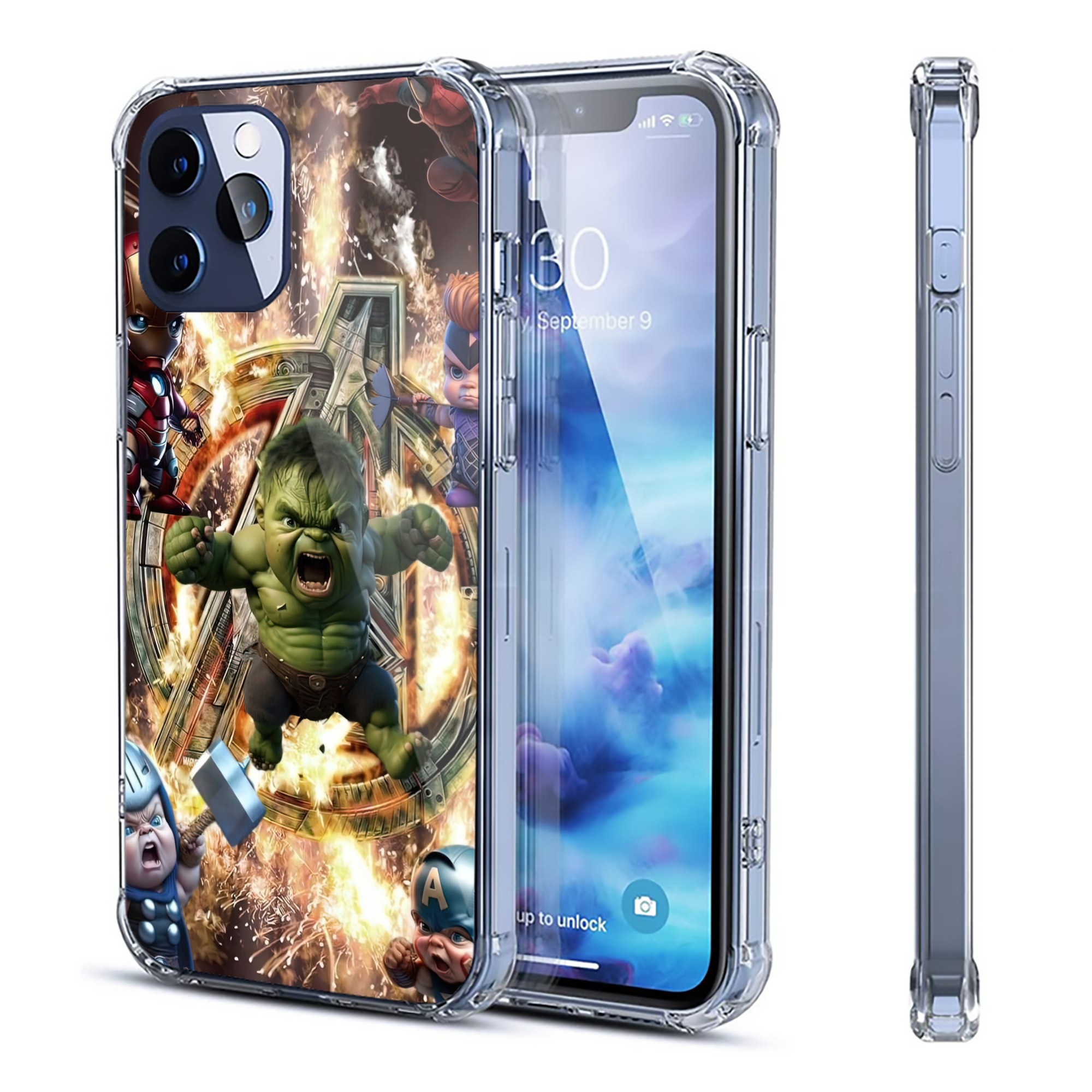 （画像用） Spider Man スパイダーマン 【iPhone 12シリーズ対応】透明スマホケース（クリアソフトケース）